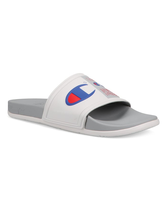 Champion Badslippers Heren - Wit/Grijs - Ipo Squish ( 305721-SZF )